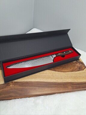 New In Box Siplip Wood Handle Heavy 8 Inch Chef Knife Germany